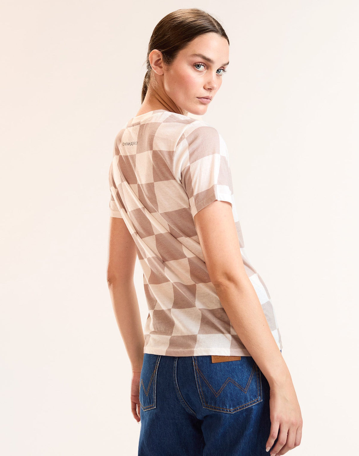 Relaxed Checker Tee | Cynthia Rowley Clothing