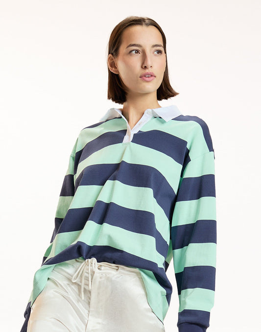 Ardie Striped Rugby Shirt | Cynthia Rowley Clothing