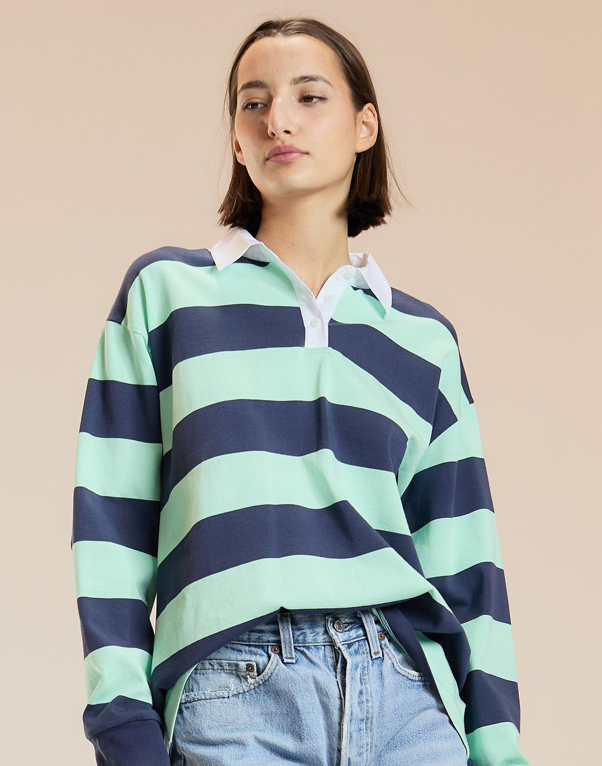 Ardie Striped Rugby Shirt | Cynthia Rowley Clothing