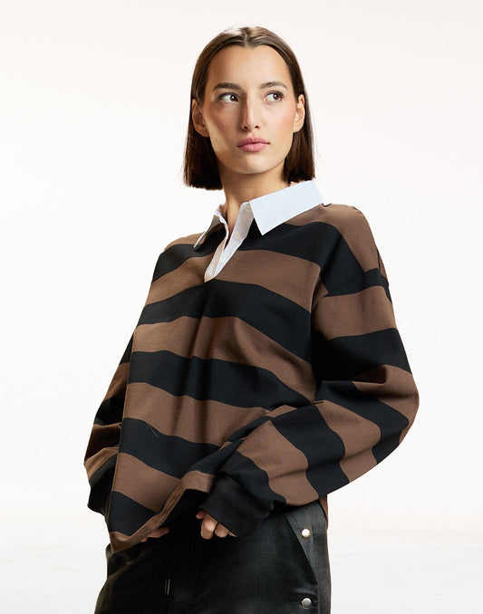 Ardie Striped Rugby Shirt | Cynthia Rowley Clothing