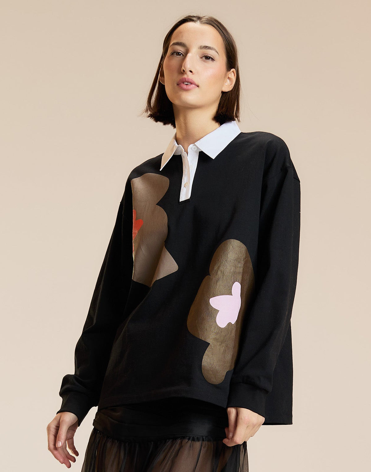 Ardie Printed Rugby Shirt | Cynthia Rowley Clothing