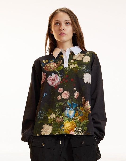 Ardie Printed Rugby Shirt | Cynthia Rowley Clothing