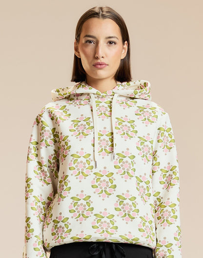 Bloom Printed Hoodie | Cynthia Rowley Clothing