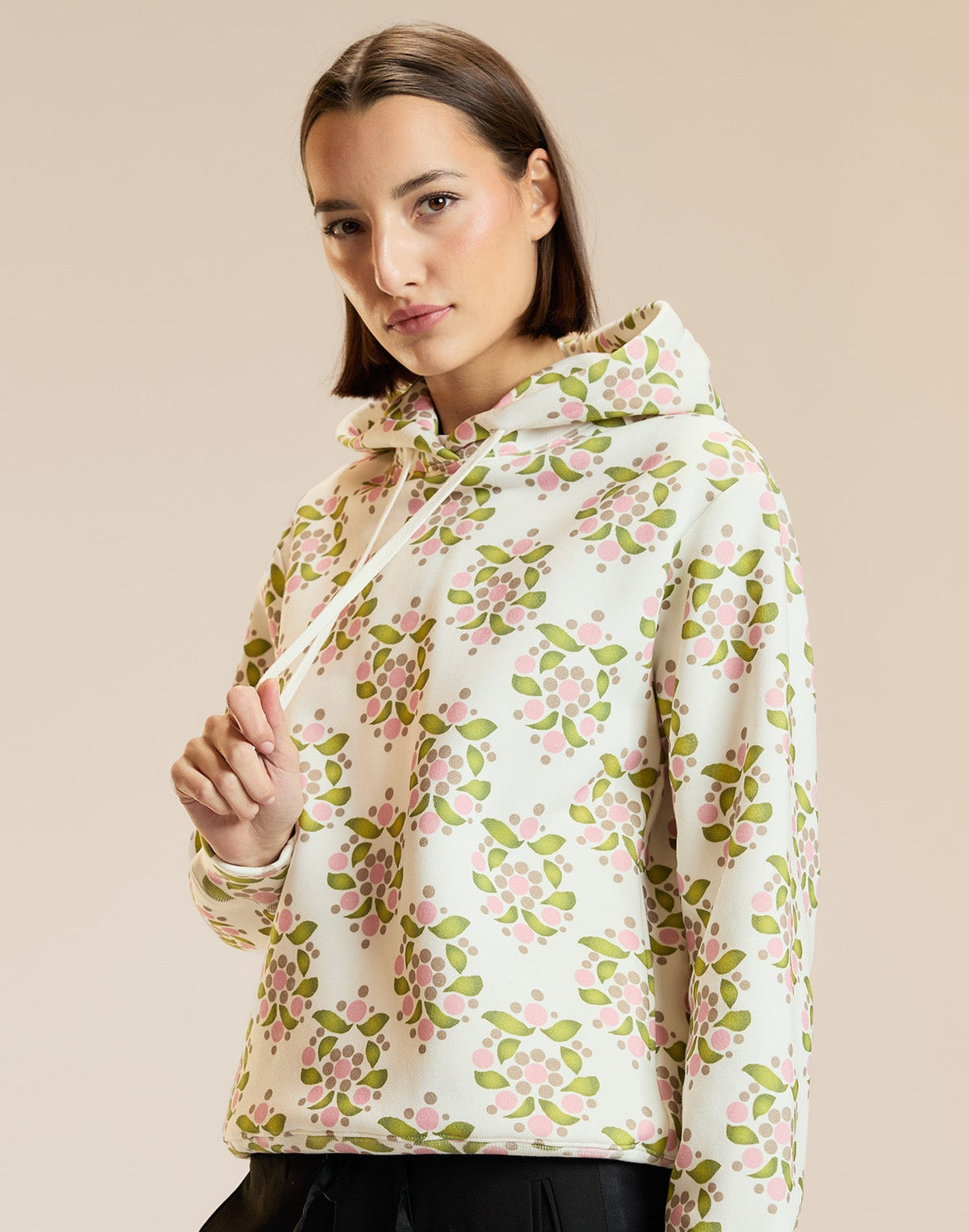 Bloom Printed Hoodie | Cynthia Rowley Clothing