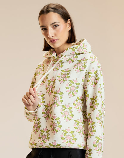 Bloom Printed Hoodie | Cynthia Rowley Clothing