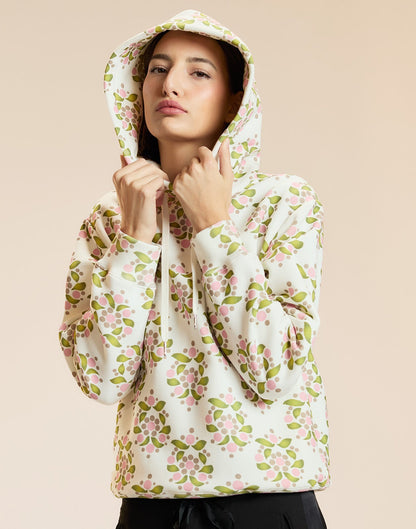 Bloom Printed Hoodie | Cynthia Rowley Clothing