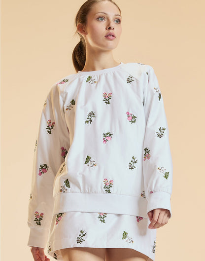 Bouquet Embroidered Pullover | Cynthia Rowley Clothing|Sale