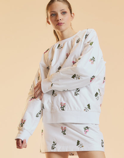 Bouquet Embroidered Pullover | Cynthia Rowley Clothing|Sale