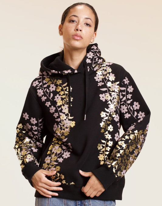 Gold Foil Hoodie | Cynthia Rowley Clothing|Sale