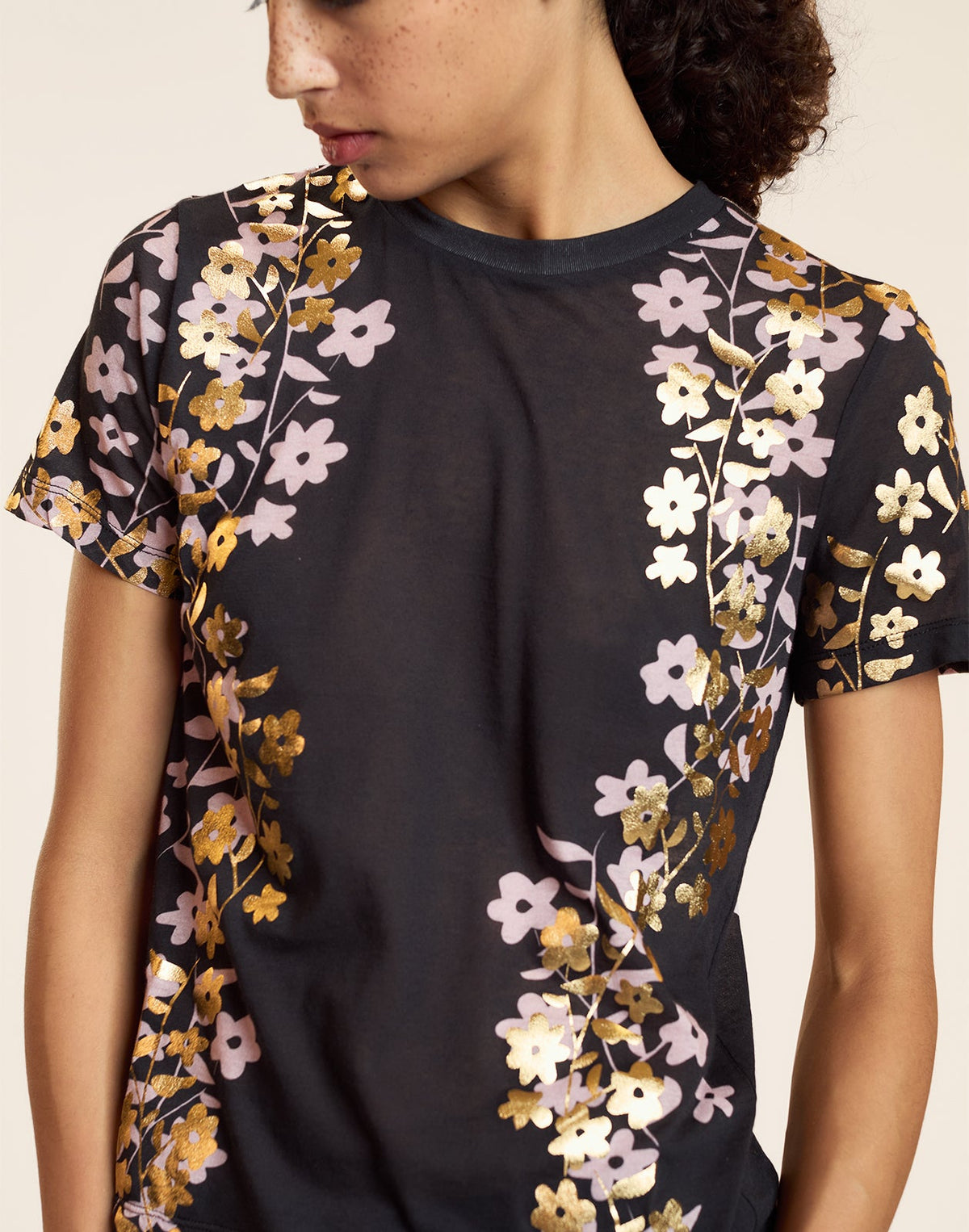 Foil Printed Tee | Cynthia Rowley Clothing|Sale
