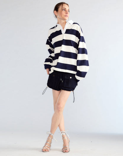 Ardie Striped Rugby Shirt | Cynthia Rowley Clothing