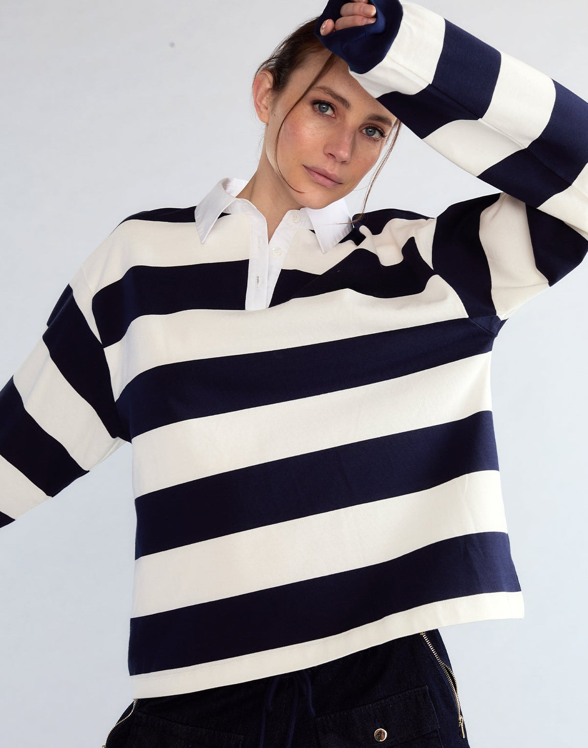 Ardie Striped Rugby Shirt | Cynthia Rowley Clothing