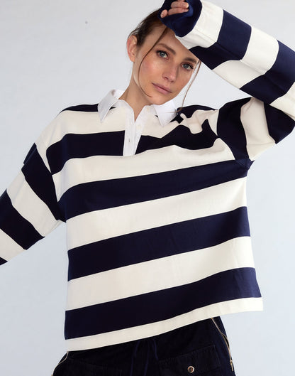 Ardie Striped Rugby Shirt | Cynthia Rowley Clothing