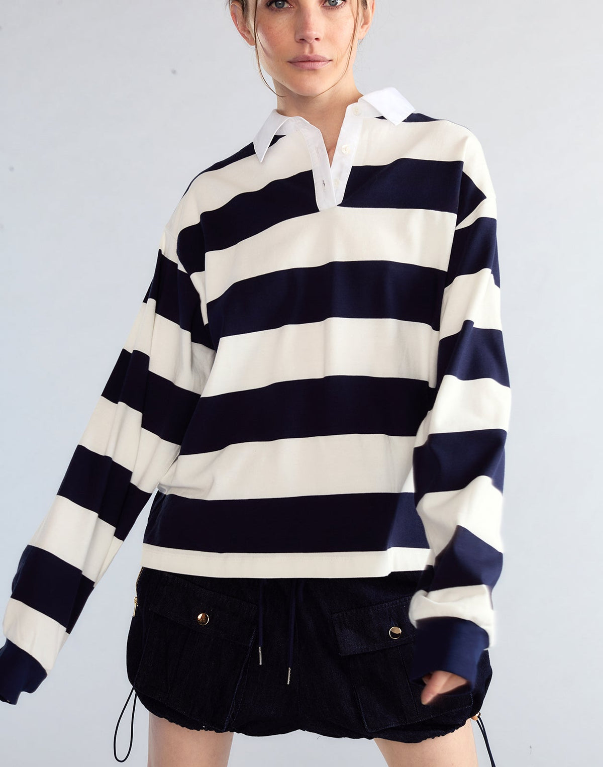 Ardie Striped Rugby Shirt | Cynthia Rowley Clothing