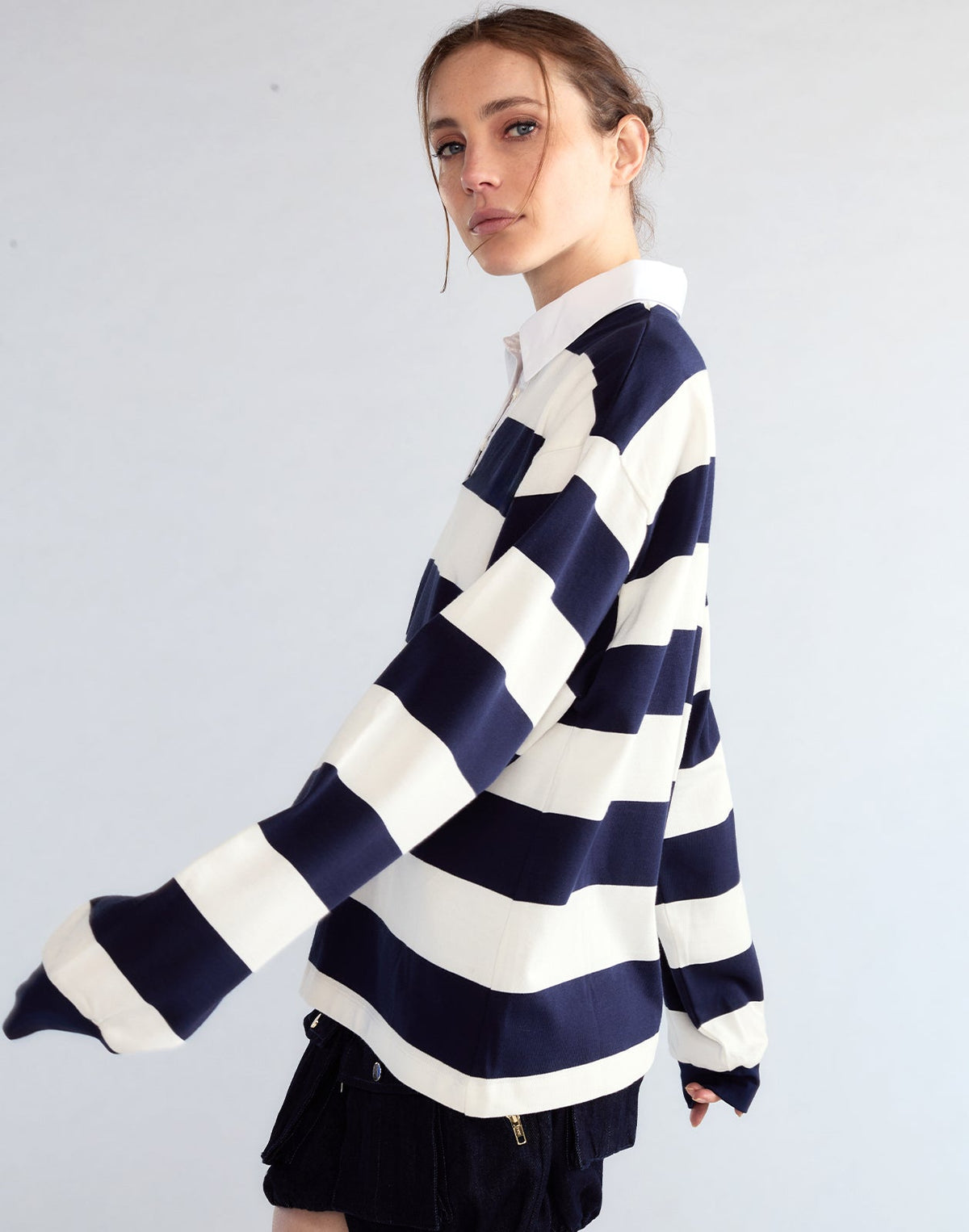 Ardie Striped Rugby Shirt | Cynthia Rowley Clothing