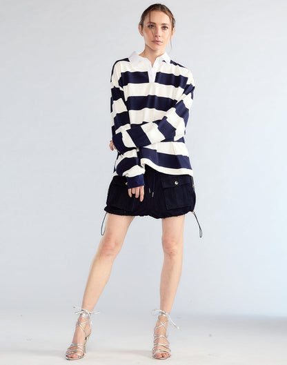 Ardie Striped Rugby Shirt | Cynthia Rowley Clothing