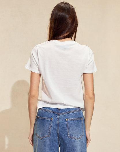 Metallic Bow Tee | Cynthia Rowley Clothing|Sale