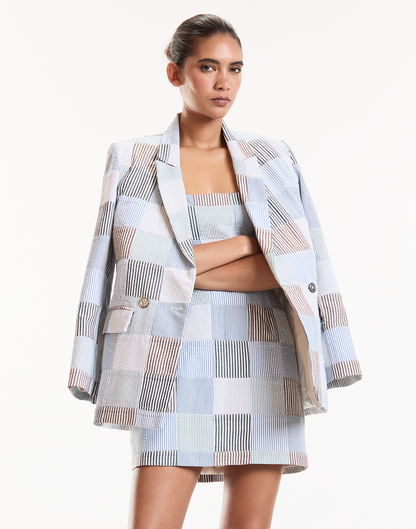 Millie Seersucker Dress | Cynthia Rowley Clothing