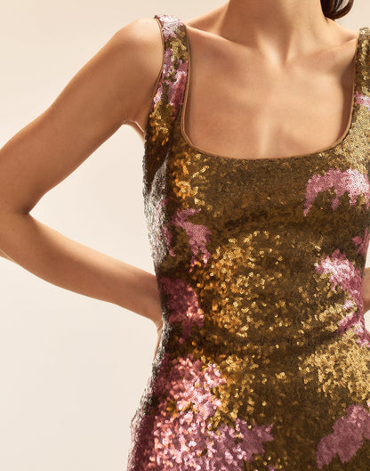 Golden Hour Sequin Dress | Cynthia Rowley Clothing