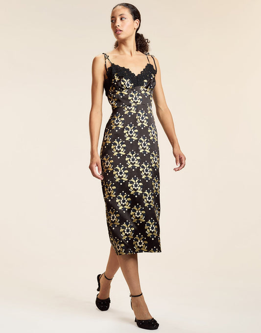 Gold Filigree Dress | Cynthia Rowley Clothing