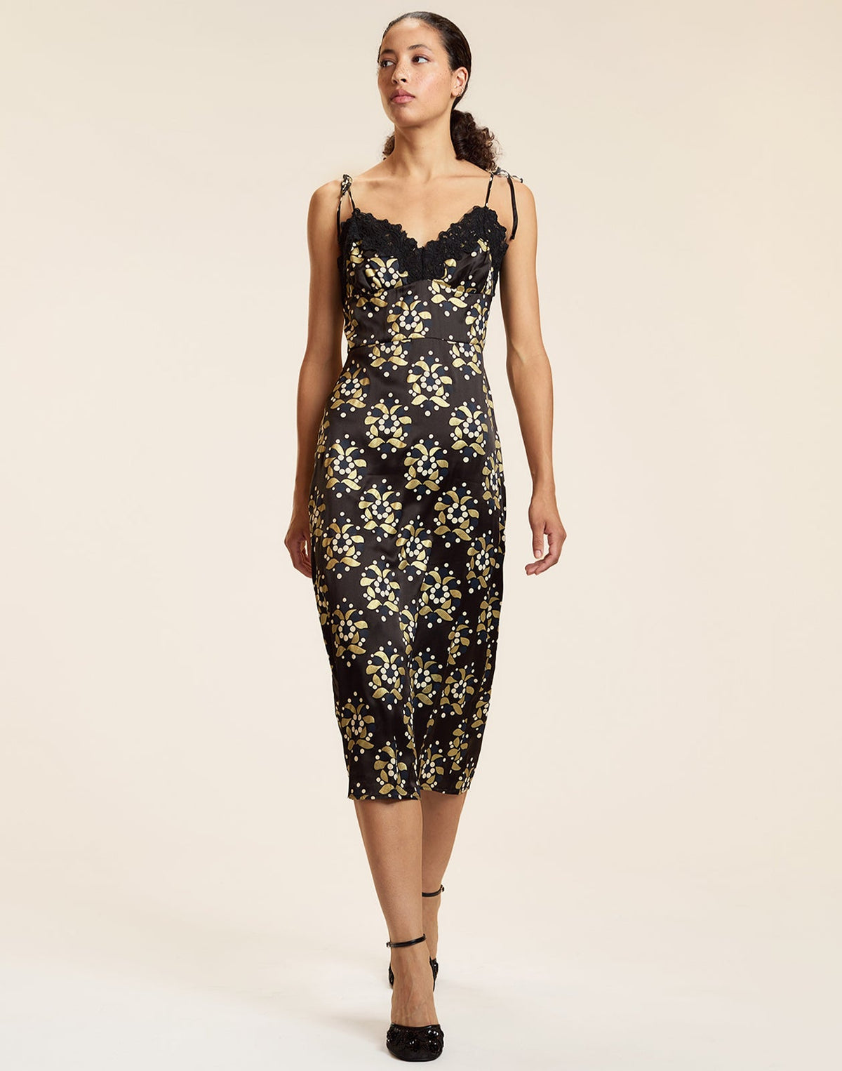 Gold Filigree Dress | Cynthia Rowley Clothing