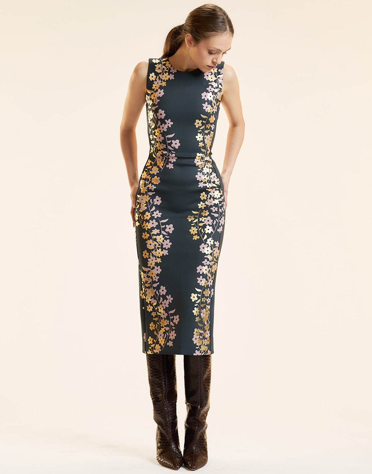Sleeveless Bonded Dress | Cynthia Rowley Clothing