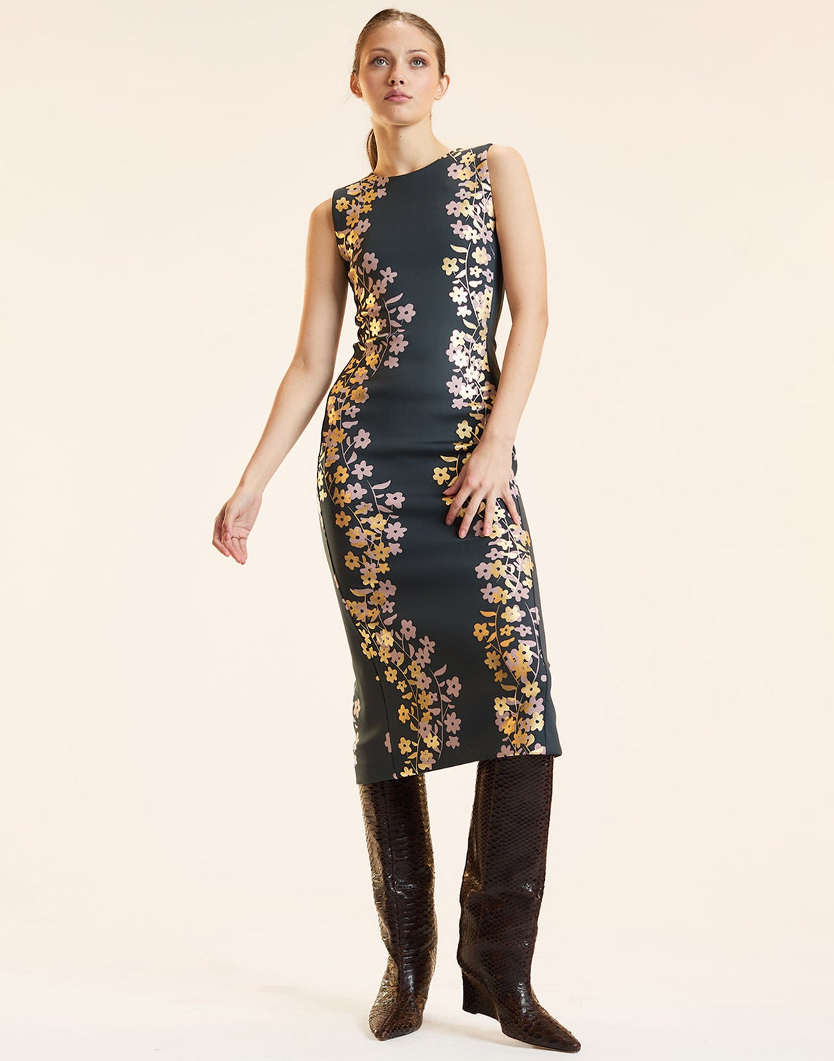 Sleeveless Bonded Dress | Cynthia Rowley Clothing