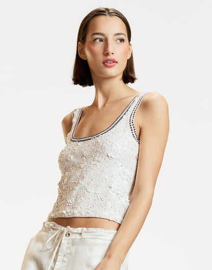 Match Point Sequin Tank | Cynthia Rowley Clothing