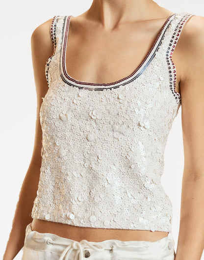 Match Point Sequin Tank | Cynthia Rowley Clothing
