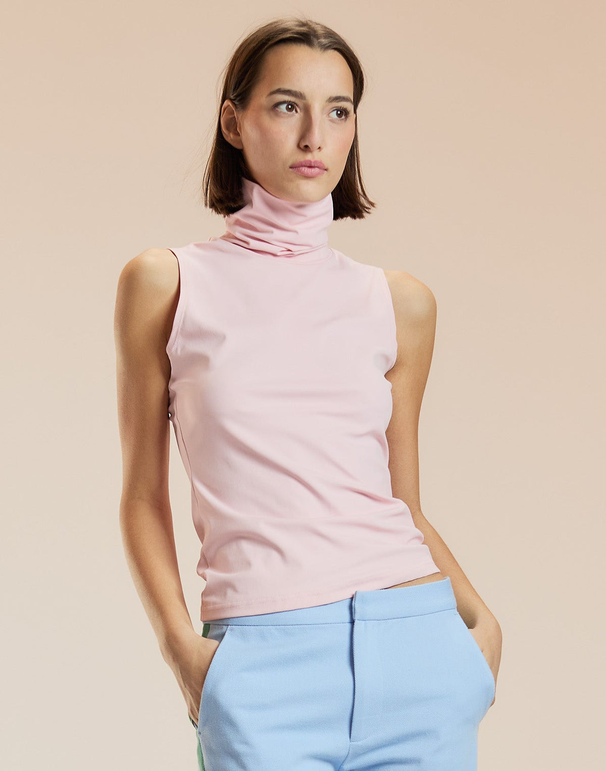 Sutton Sleeveless Turtleneck | Cynthia Rowley Clothing