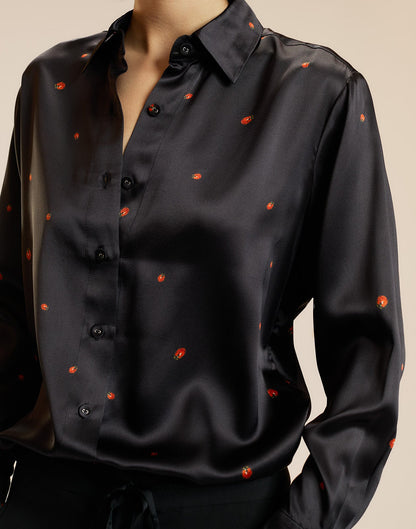 Ladybug Silk Shirt | Cynthia Rowley Clothing