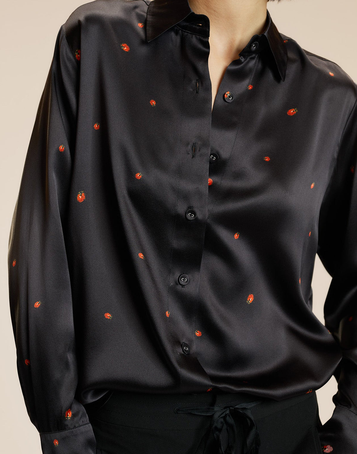 Ladybug Silk Shirt | Cynthia Rowley Clothing
