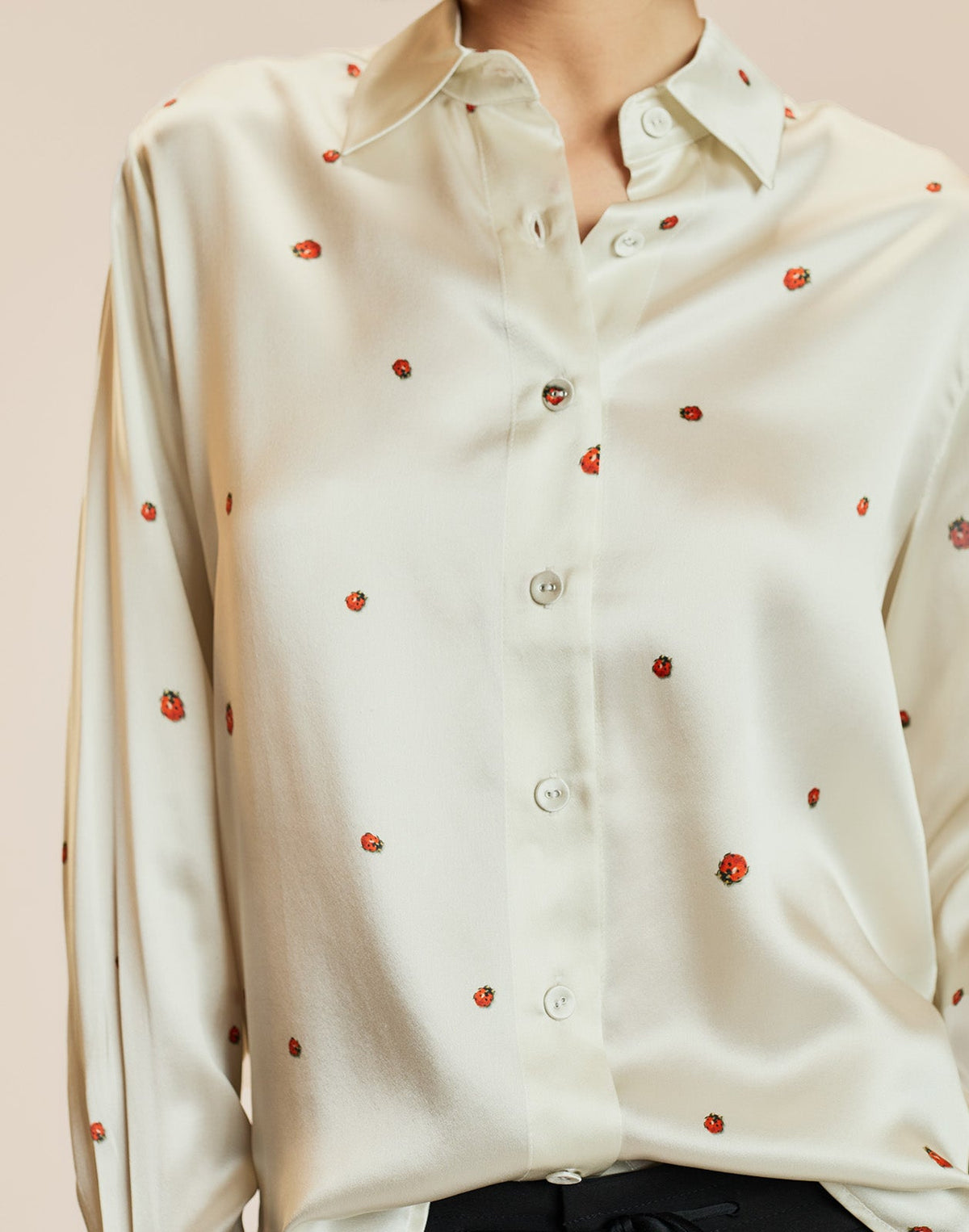 Ladybug Silk Shirt | Cynthia Rowley Clothing
