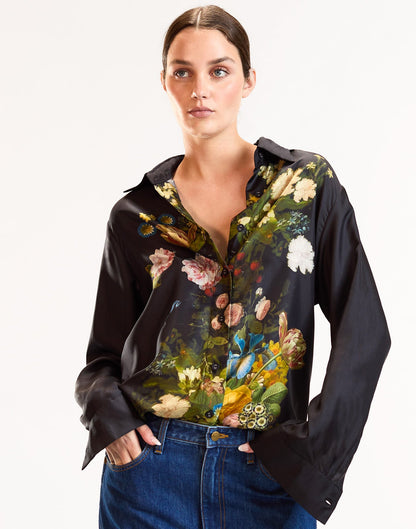 Floral Collectible Silk Shirt | Cynthia Rowley Clothing