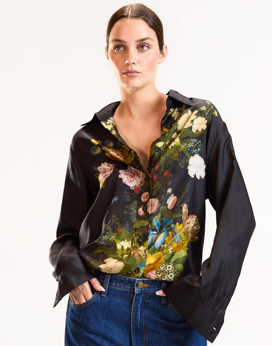 Floral Collectible Silk Shirt | Cynthia Rowley Clothing
