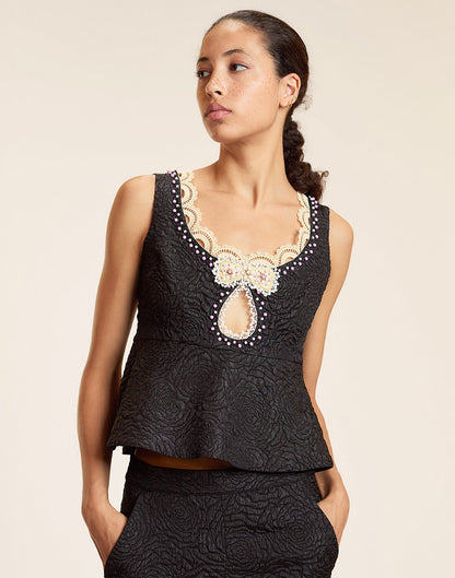 Petit Four Lace Trim Top | Cynthia Rowley Clothing|Sale