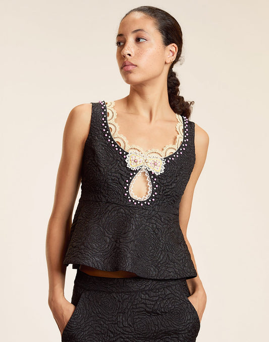 Petit Four Lace Trim Top | Cynthia Rowley Clothing|Sale