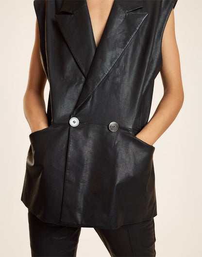 Lola Leather Vest | Cynthia Rowley Clothing