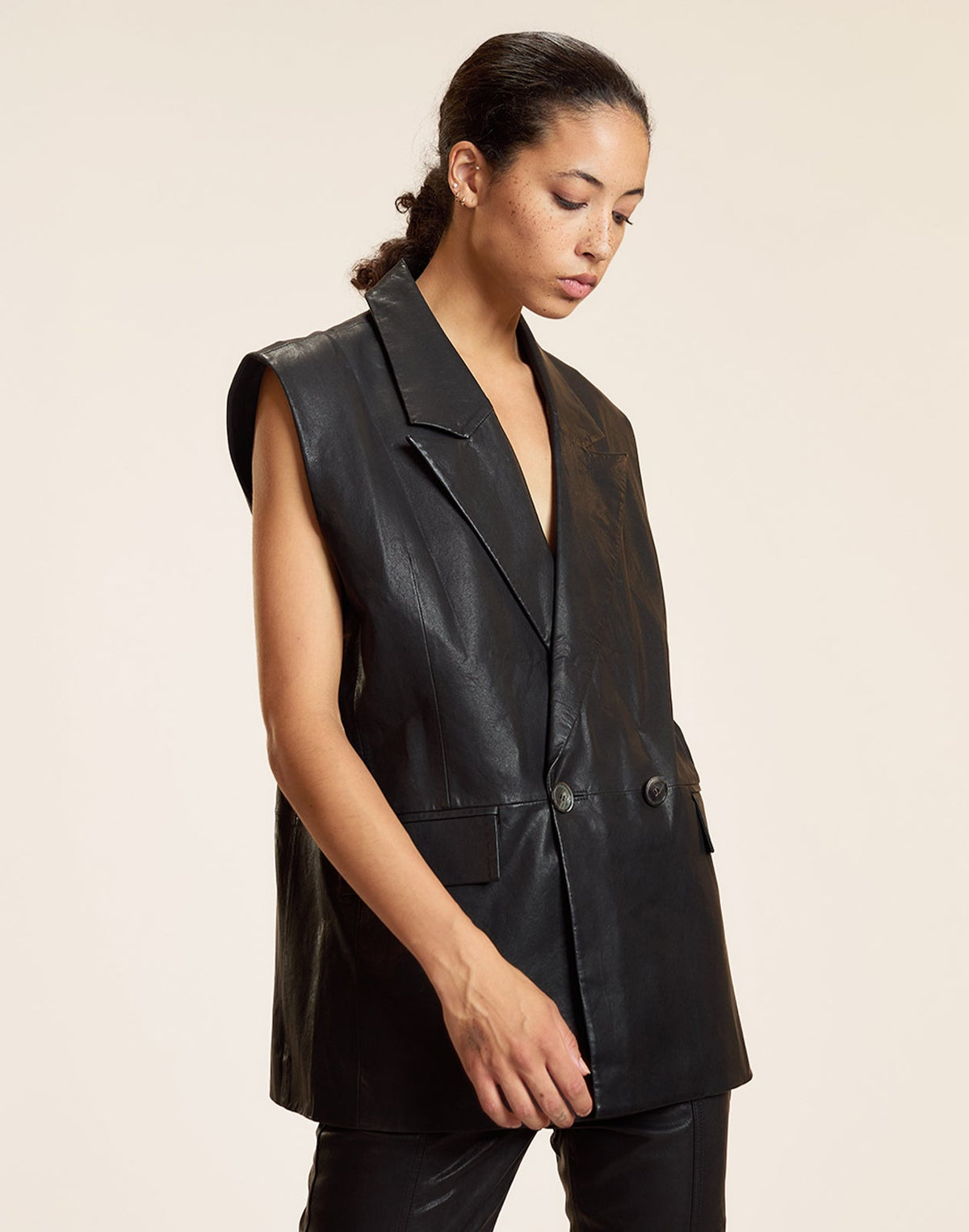 Lola Leather Vest | Cynthia Rowley Clothing