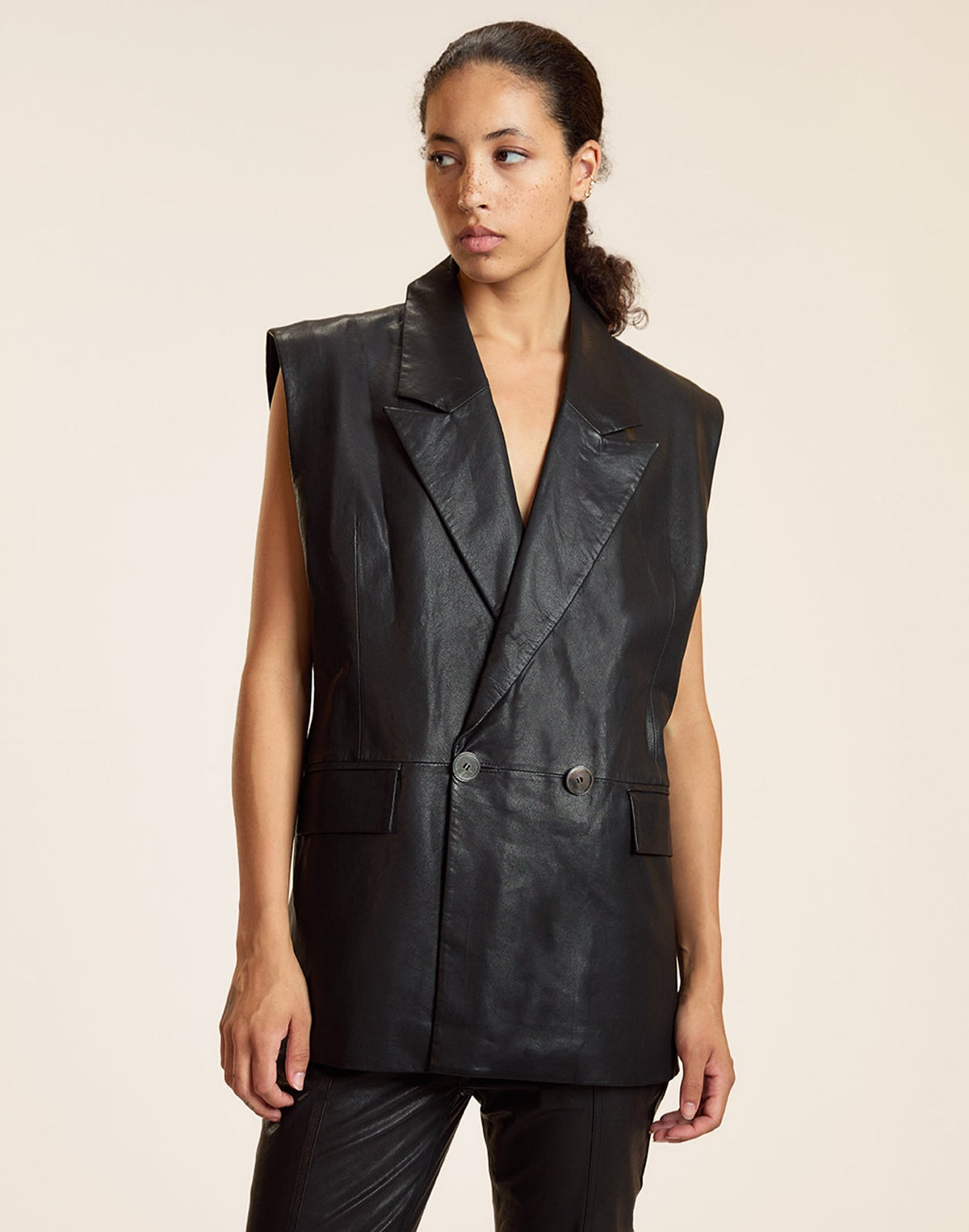Lola Leather Vest | Cynthia Rowley Clothing