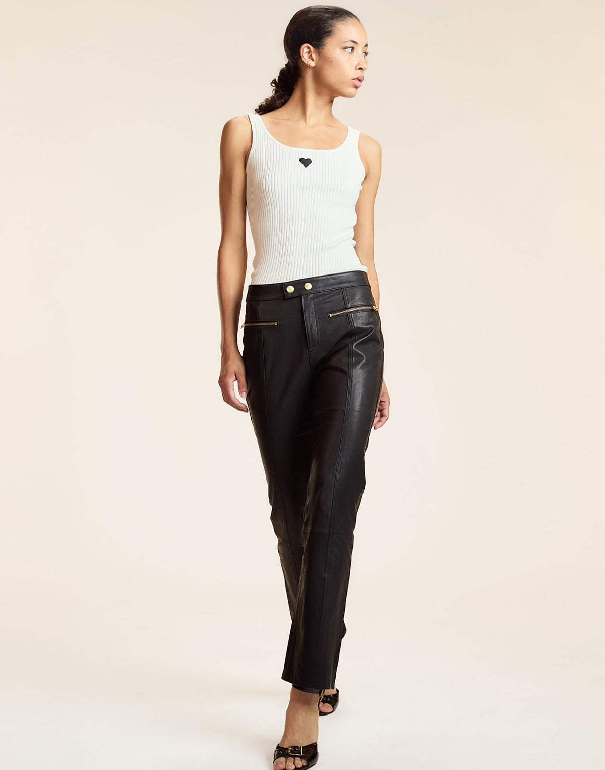 Heart Embroidered Knit Top | Cynthia Rowley Clothing
