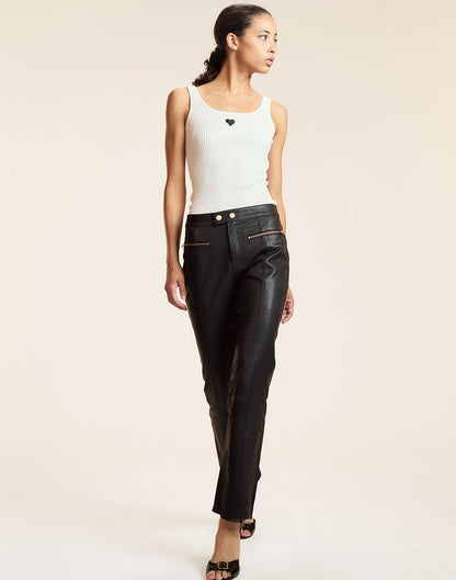 Heart Embroidered Knit Top | Cynthia Rowley Clothing