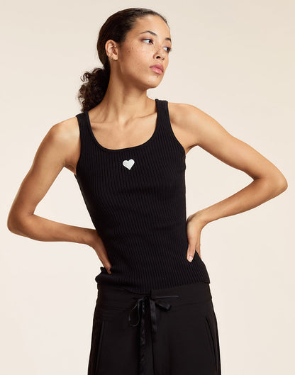 Heart Embroidered Knit Top | Cynthia Rowley Clothing
