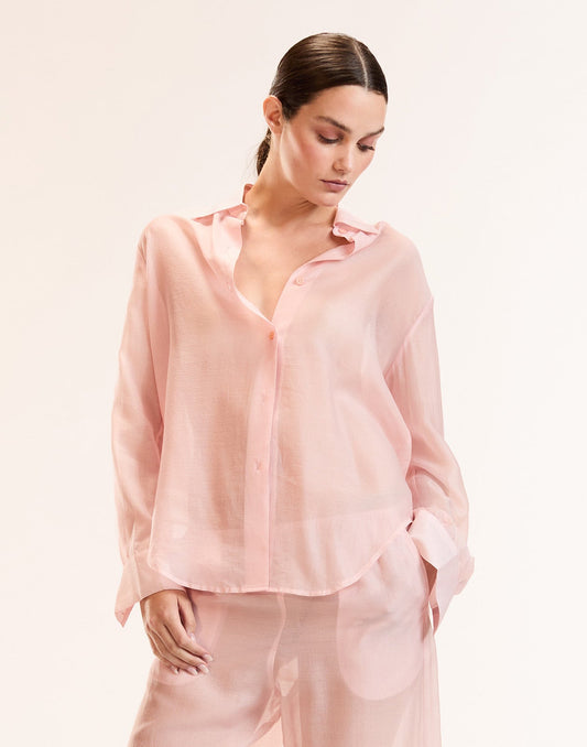 Salina Sheer Shirt | Cynthia Rowley Clothing