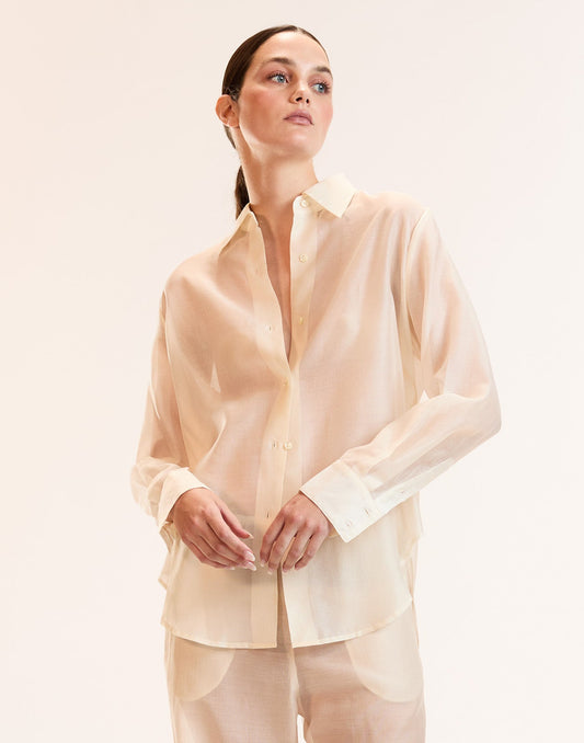 Salina Sheer Shirt | Cynthia Rowley Clothing