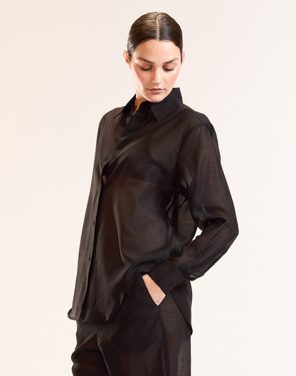 Salina Sheer Shirt | Cynthia Rowley Clothing
