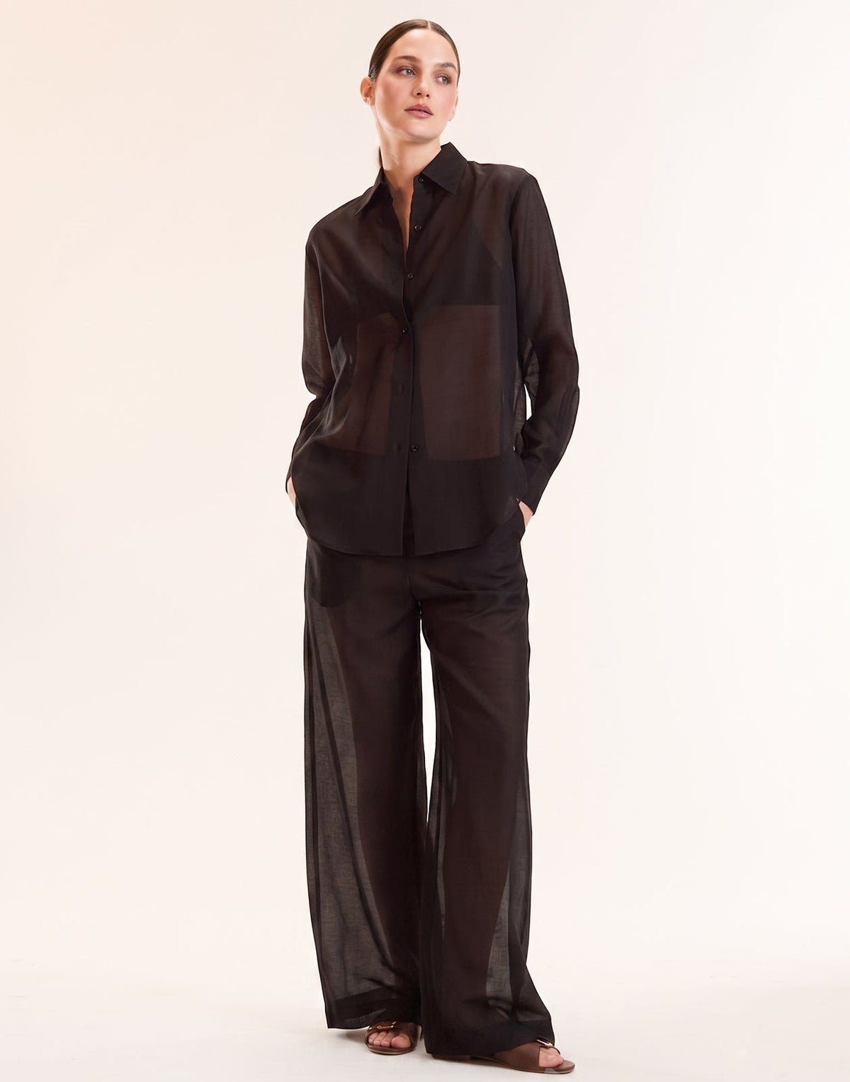 Salina Sheer Shirt | Cynthia Rowley Clothing