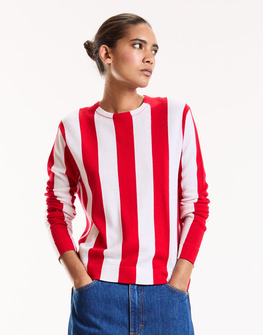 Sideline Striped Sweater | Cynthia Rowley Clothing