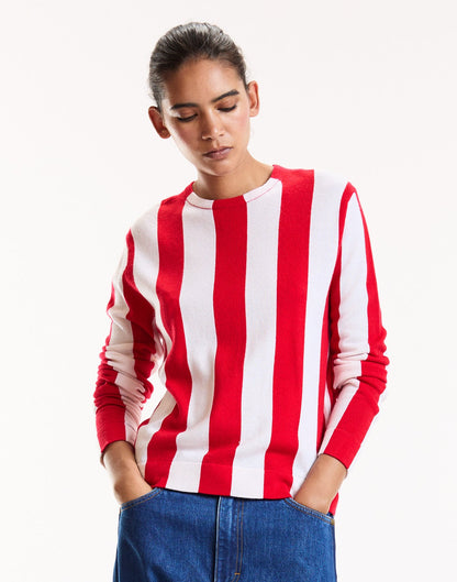Sideline Striped Sweater | Cynthia Rowley Clothing