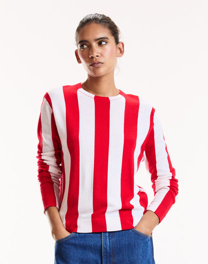 Sideline Striped Sweater | Cynthia Rowley Clothing